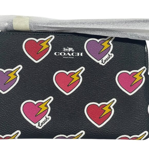 Coach Black Wristlet with Heart and Lightning Design - Picture 5 of 9